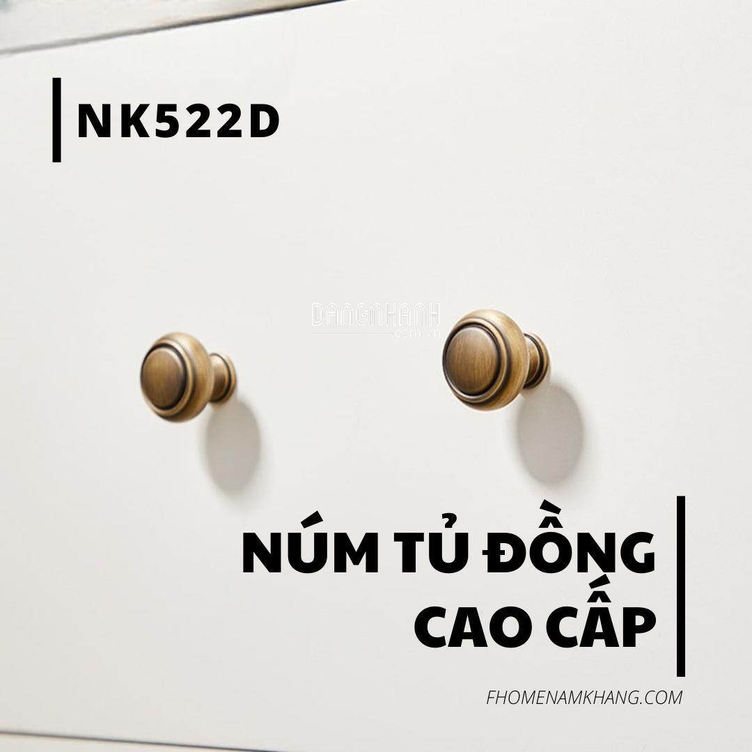 Núm cửa tủ cao cấp bằng đồng cổ điển NK522D | Zalo 0901 196 552