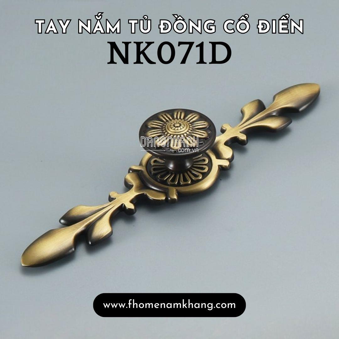 Tay nắm tủ cổ điển sang trọng bằng đồng NK071D | Zalo 0901 196 552