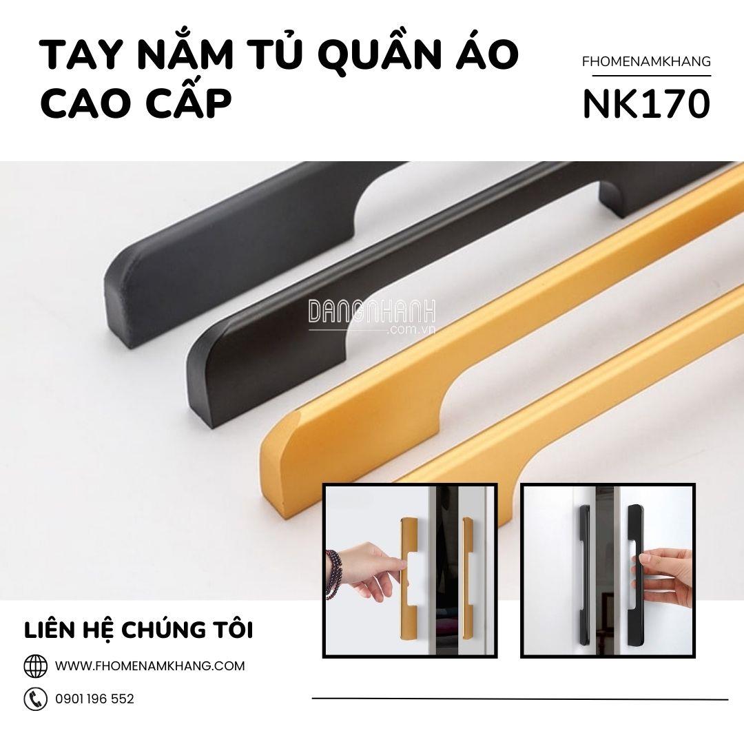 Tay nắm tủ quần áo thanh dài cao cấp NK170 | Zalo 0901 196 552