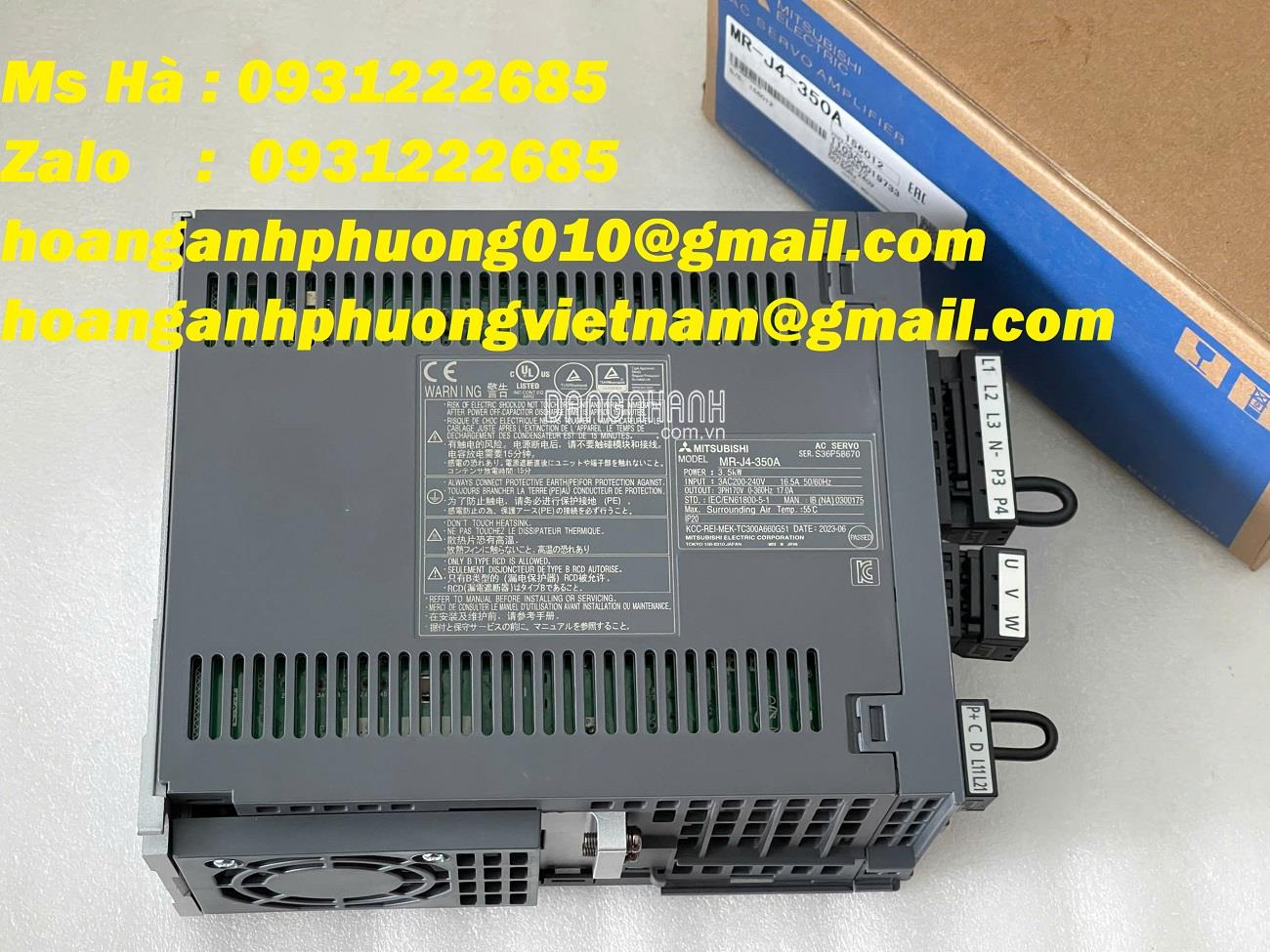 Mitsubishi 3.5kW - Bộ điều khiển động cơ servo MR-J4-350A  