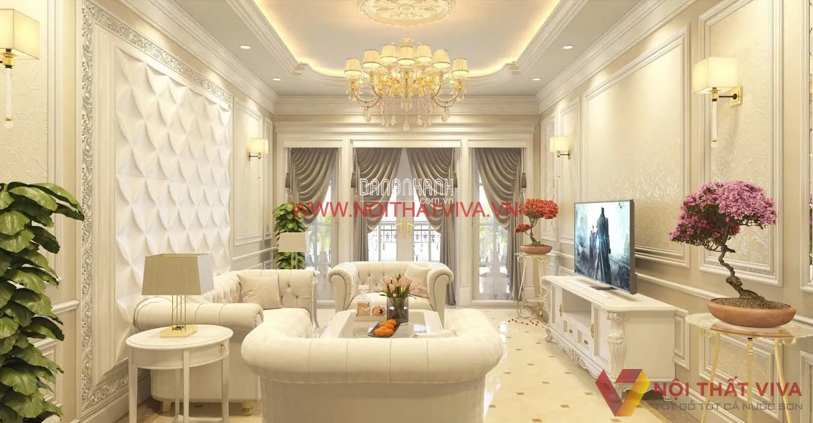 Giấy dán tường cổ điển - Nội Thất ViVa 
