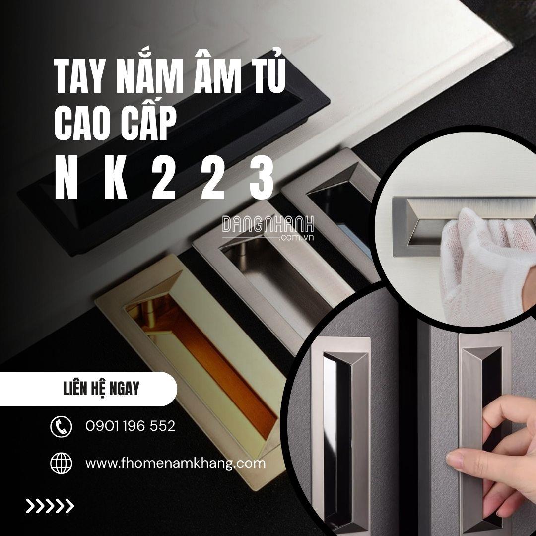 Tay nắm âm tủ trơn nhiều màu NK223 | Zalo 0901 196 552