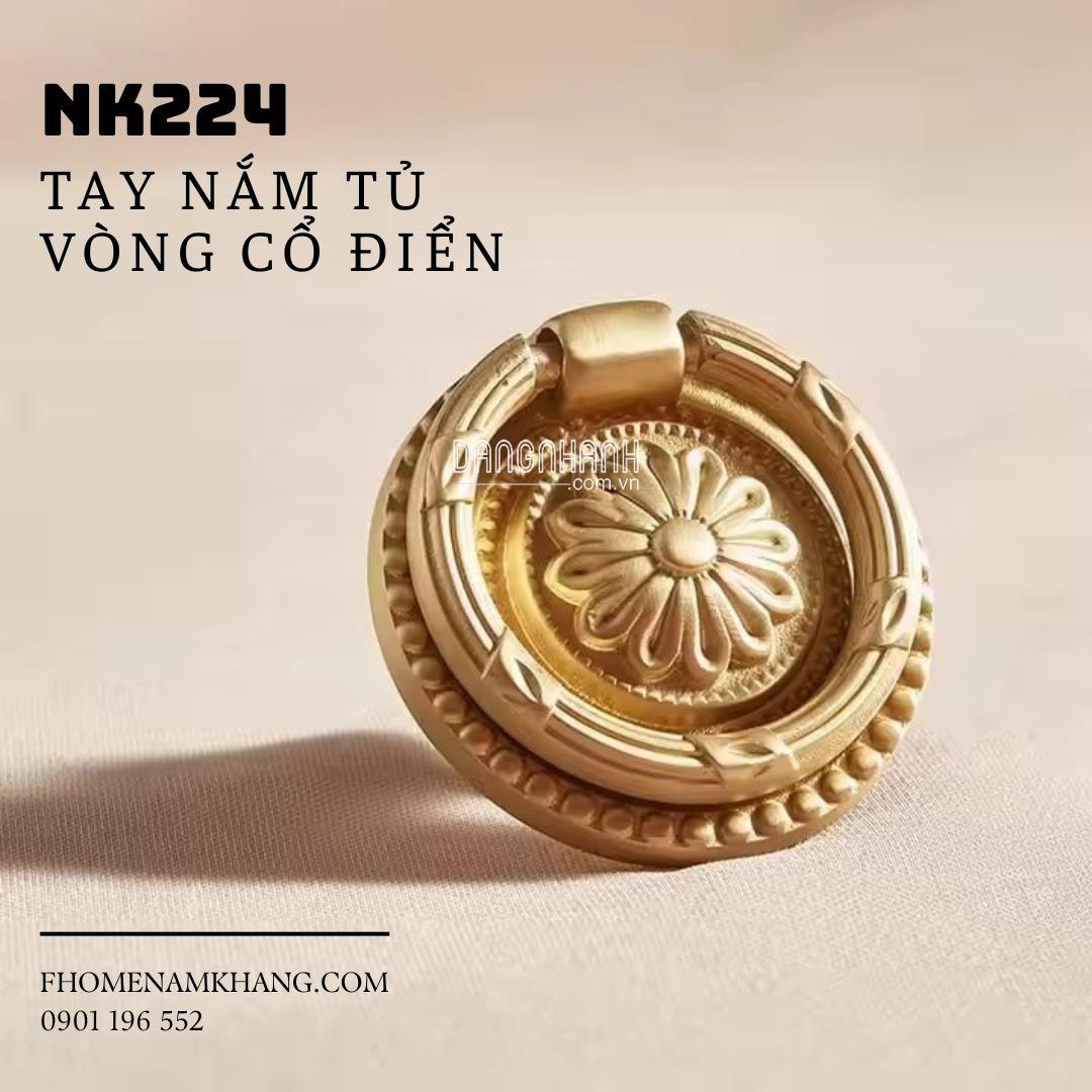 Tay nắm tủ đồng dạng vòng cổ điển NK224 | Zalo 0901 196 552