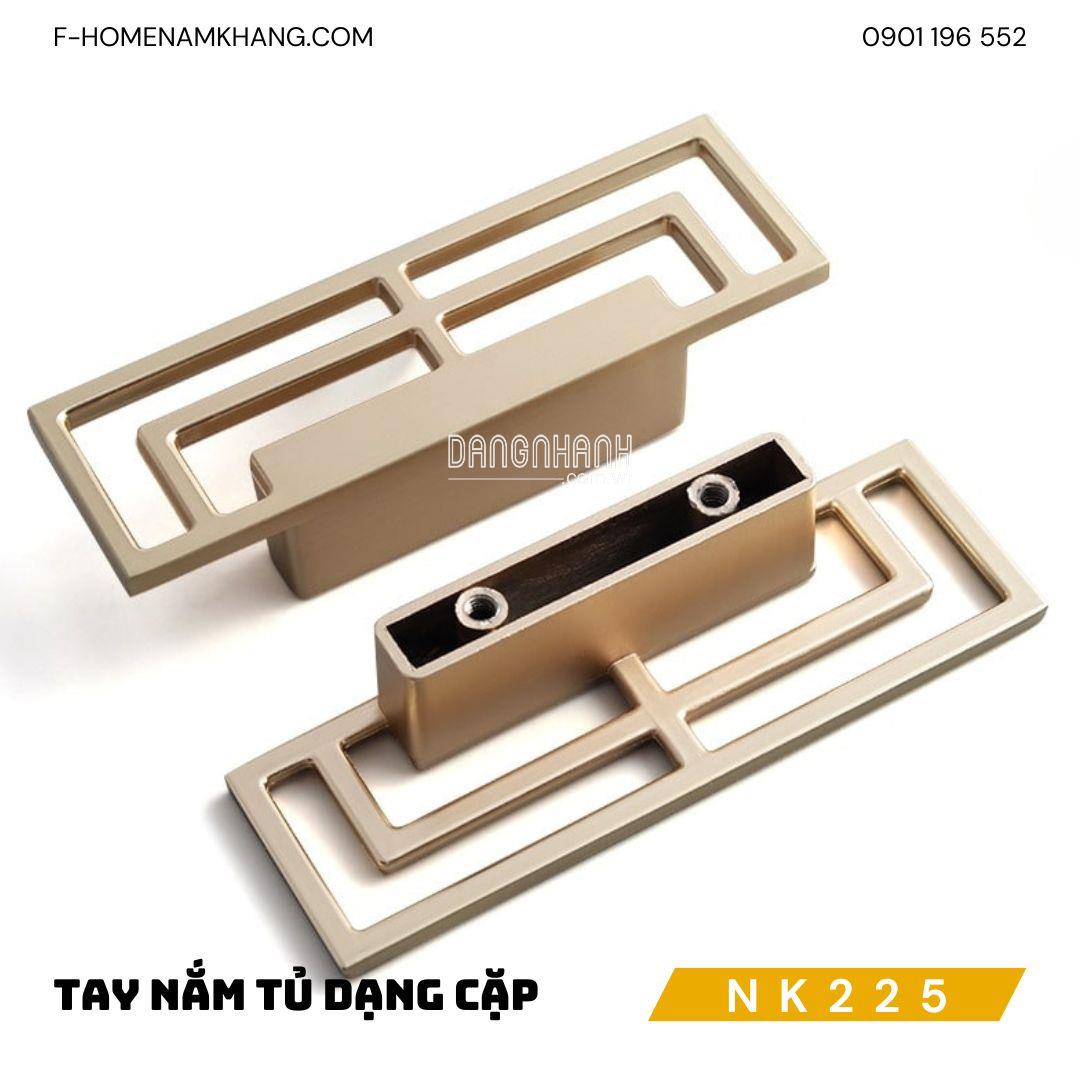 Tay nắm tủ dạng cặp màu vàng mờ NK225 | Zalo 0901 196 552