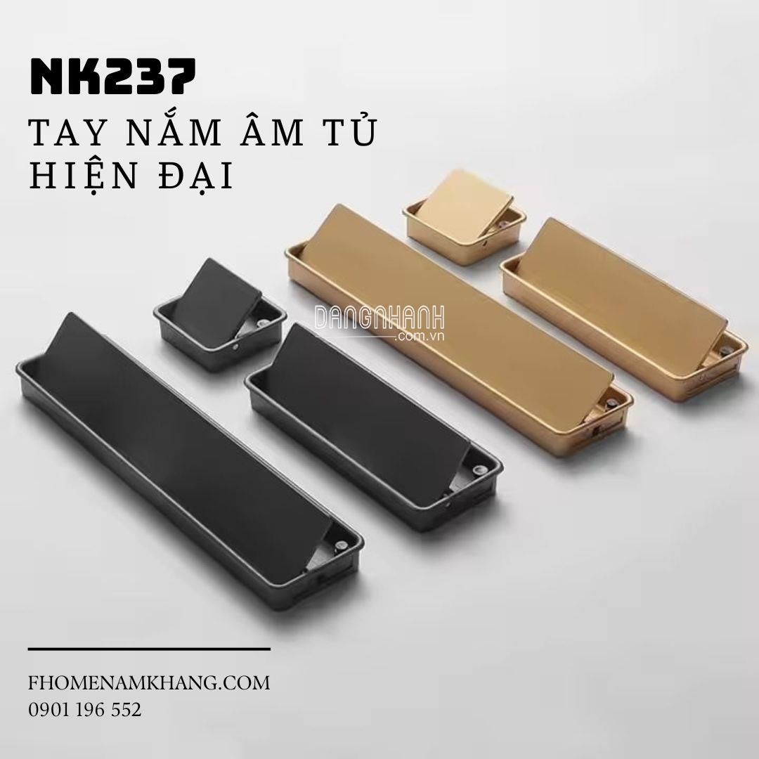 Tay nắm âm tủ hiện đại dạng trơn NK237 | Zalo 0901 196 552