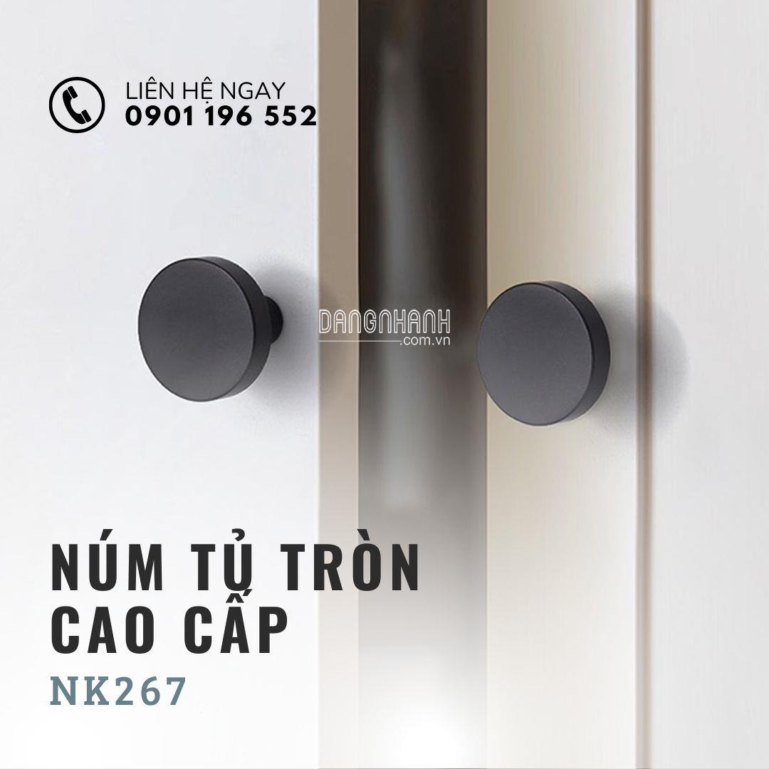 Núm tủ cao cấp dạng tròn trơn NK267 | Zalo 0901 196 552