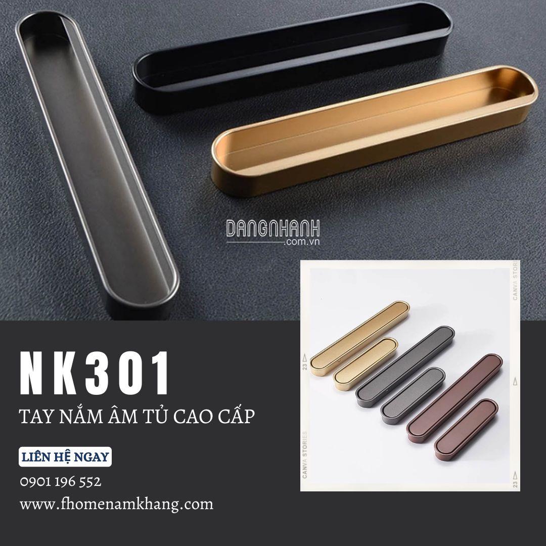 Tay nắm âm tủ thiết kế hiện đại NK301 | Zalo 0901 196 552