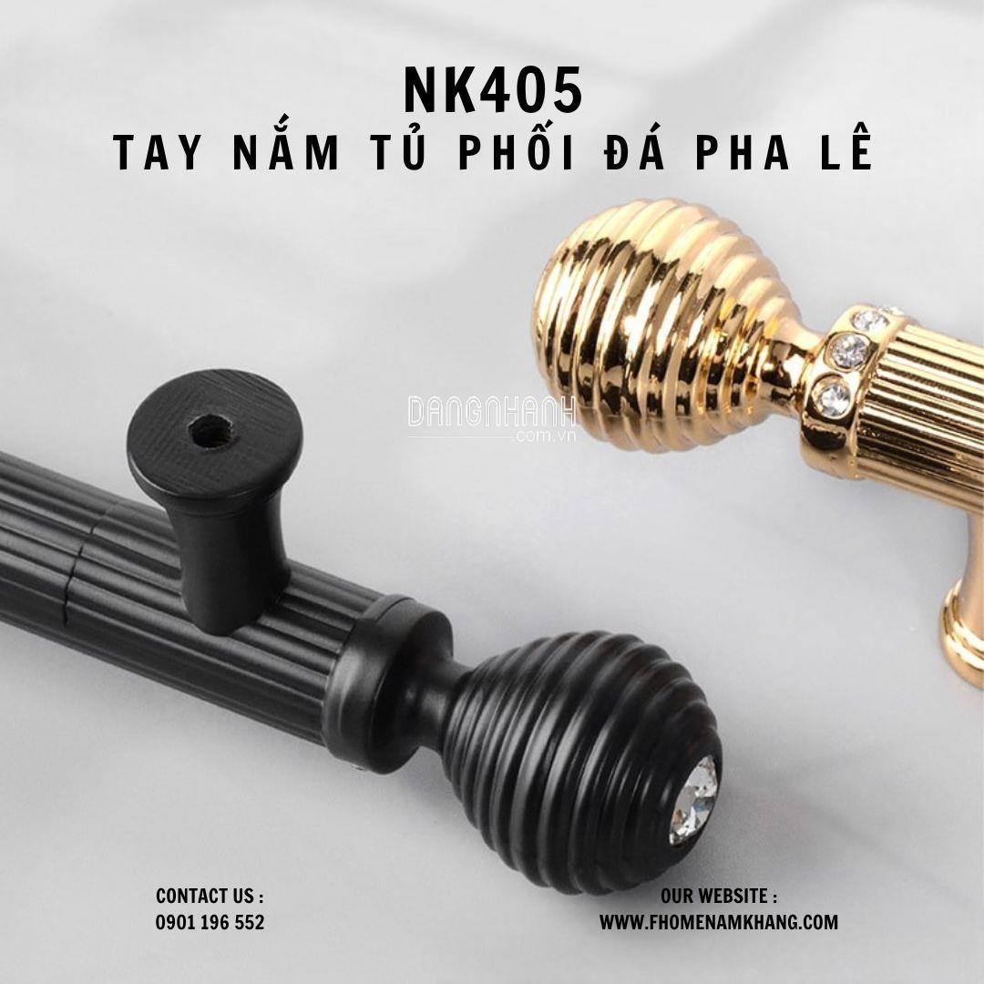 Tay nắm tủ phối đá pha lê cao cấp NK405 | Zalo 0901 196 552