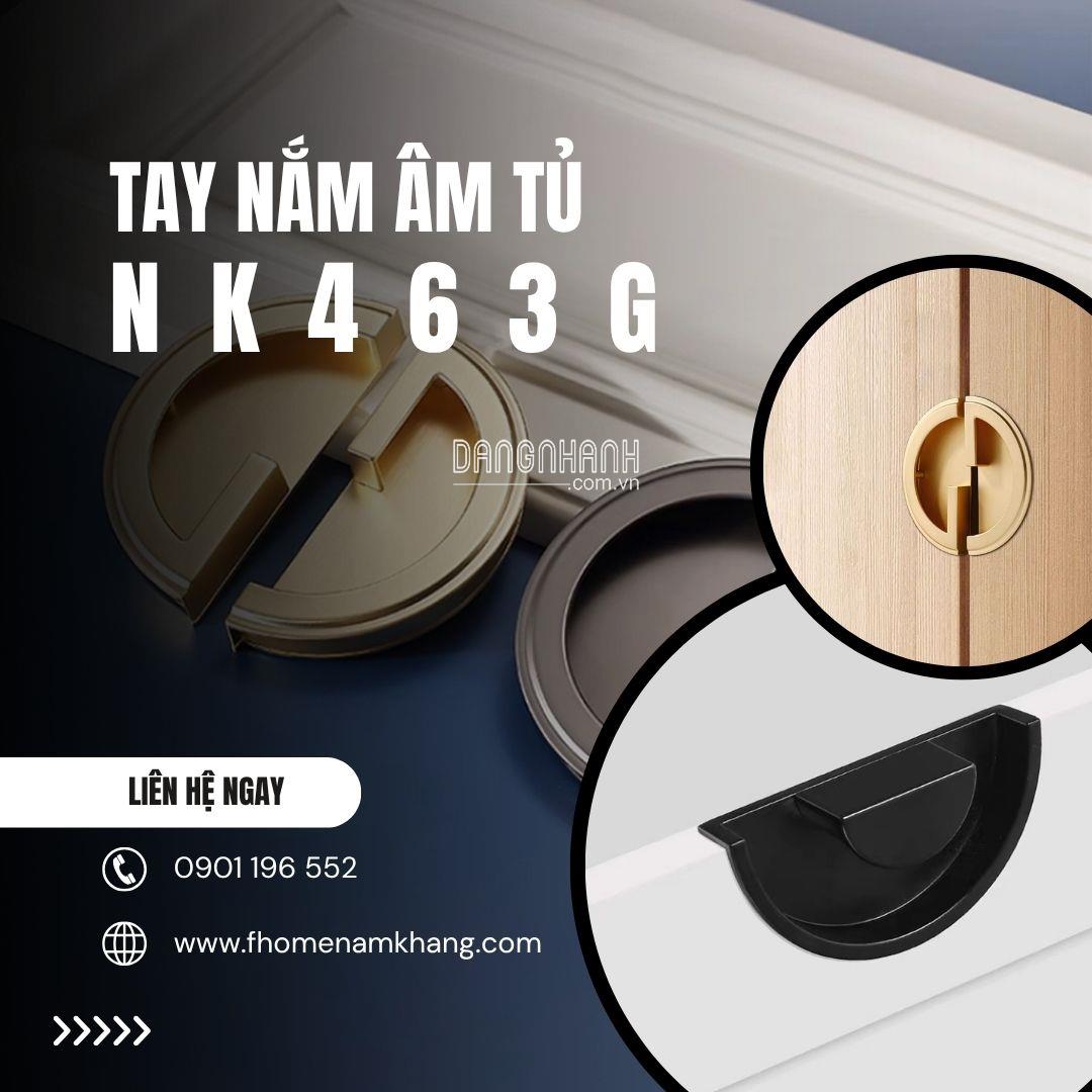 Tay nắm âm tủ dạng bán nguyệt NK463 | Zalo 0901 196 552