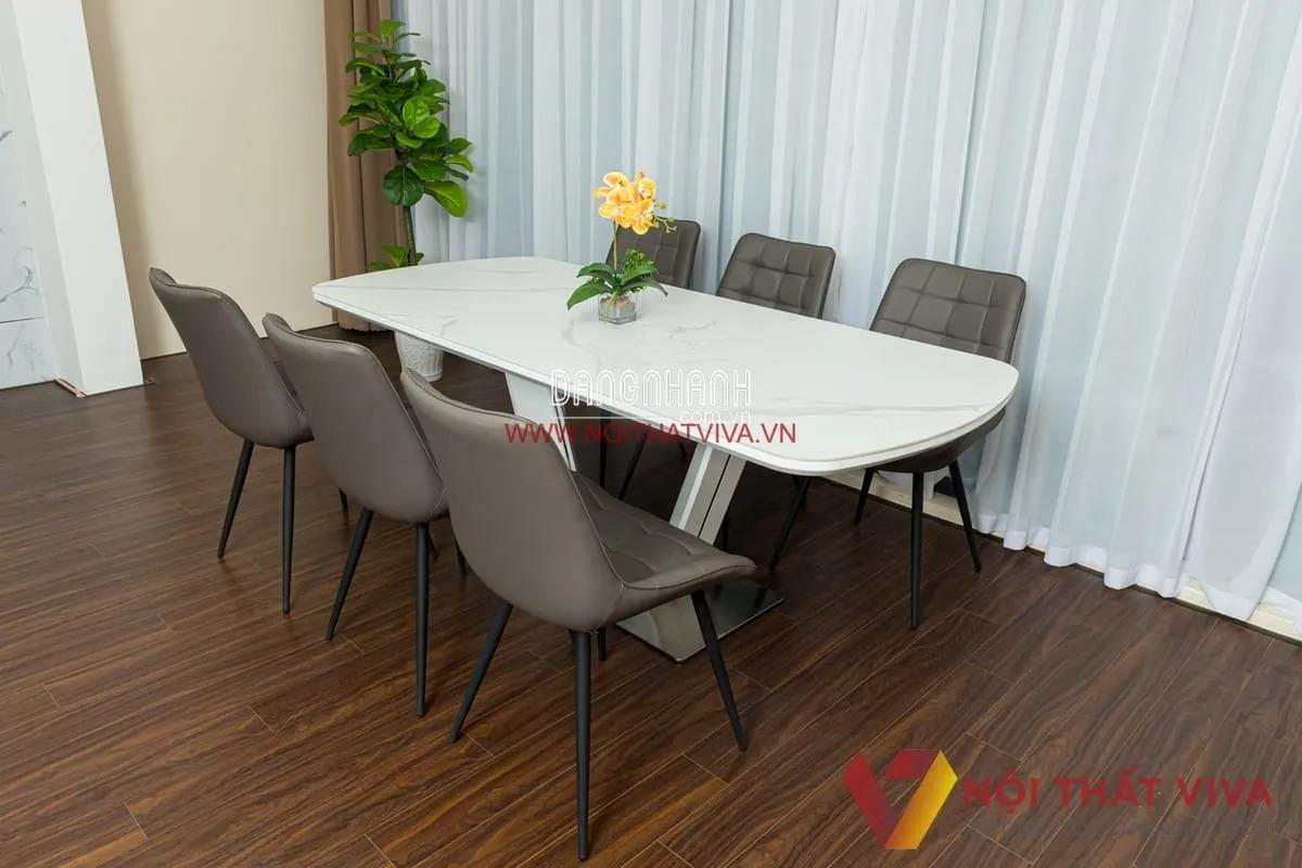 Top 5+ mẫu bàn ăn mặt đá Ceramic cao cấp, đẹp với mọi không gian