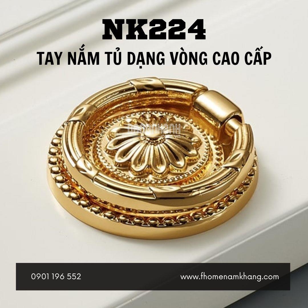 Tay nắm tủ vòng đồng cổ điển cao cấp NK224 | Zalo 0901 196 552