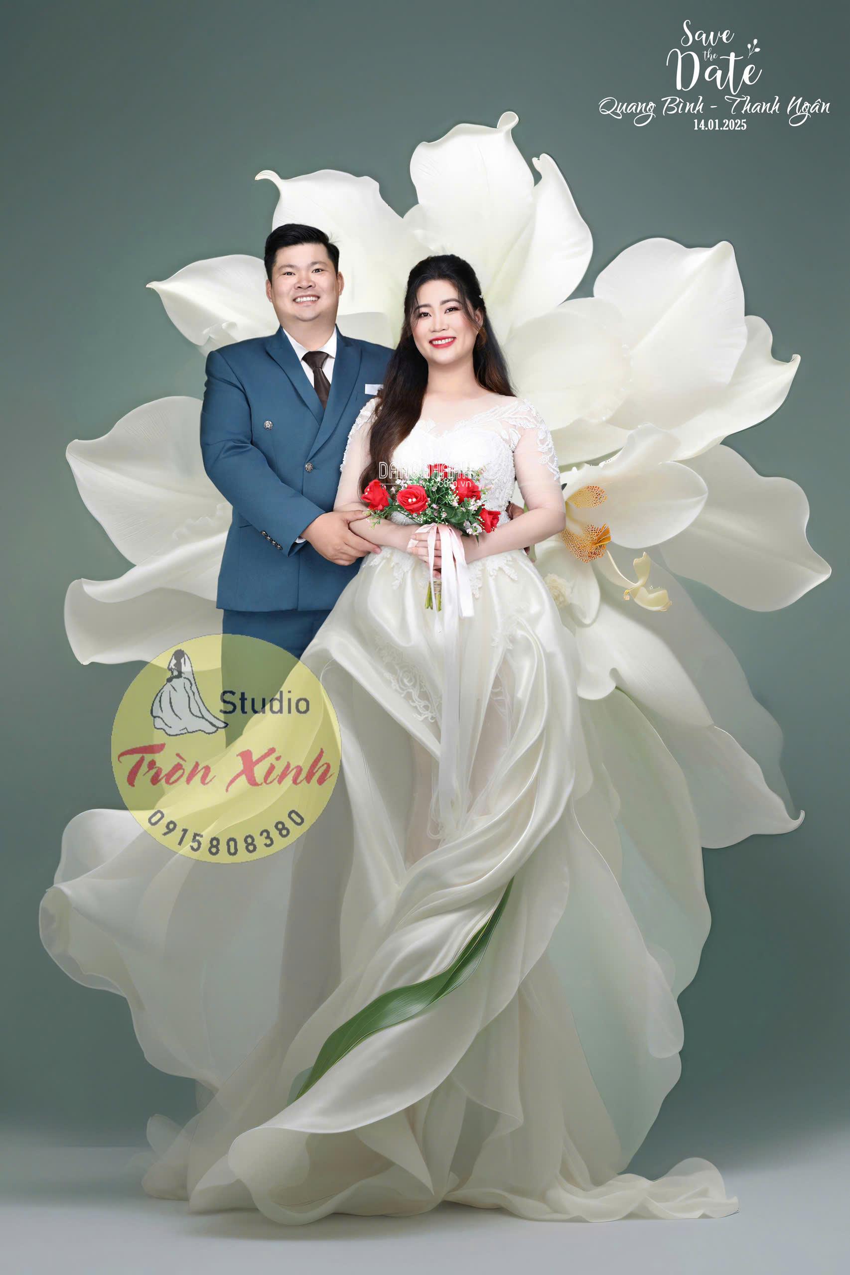 Chụp ảnh studio cho dâu rễ ngoại cỡ tại tròn xinh