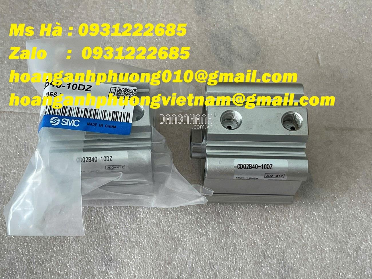 Xy lanh CQ2-Z sê ri SMC CDQ2B40-10DZ thiết kế nhỏ gọn 