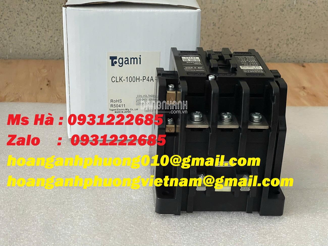 Contactor CLK-100H-P4A hãng Togami mới 100% - bảo hành đầy đủ  