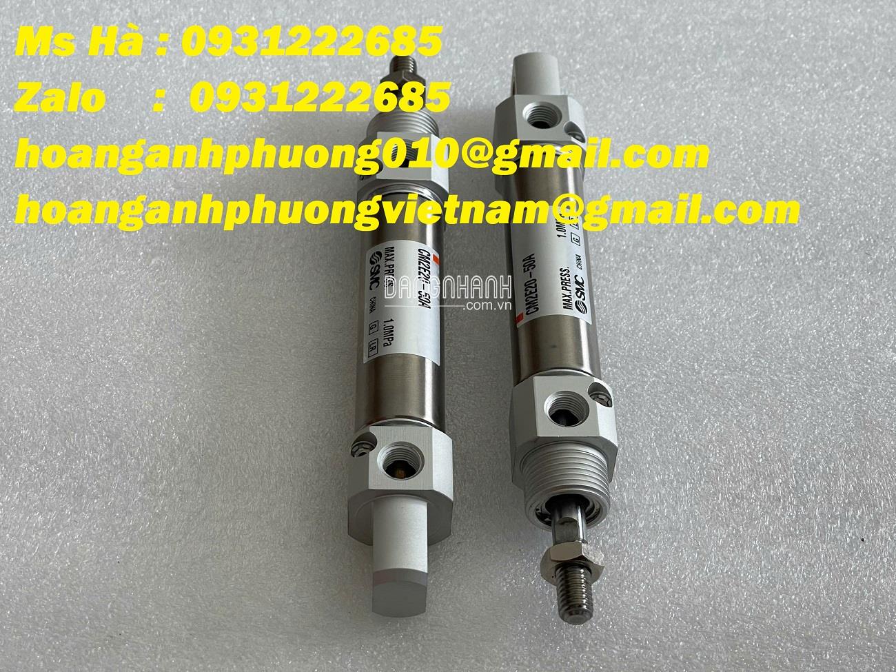 SMC Xy lanh CM2E20-50A dạng thân tròn - piston đơn 