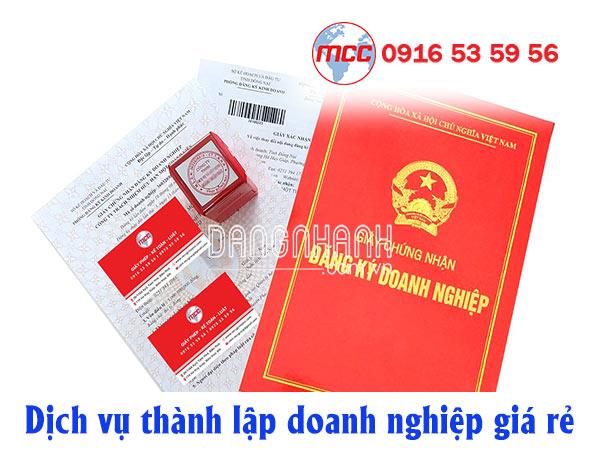Dịch vụ thành lập doanh nghiệp giá rẻ, uy tín, trọn gói