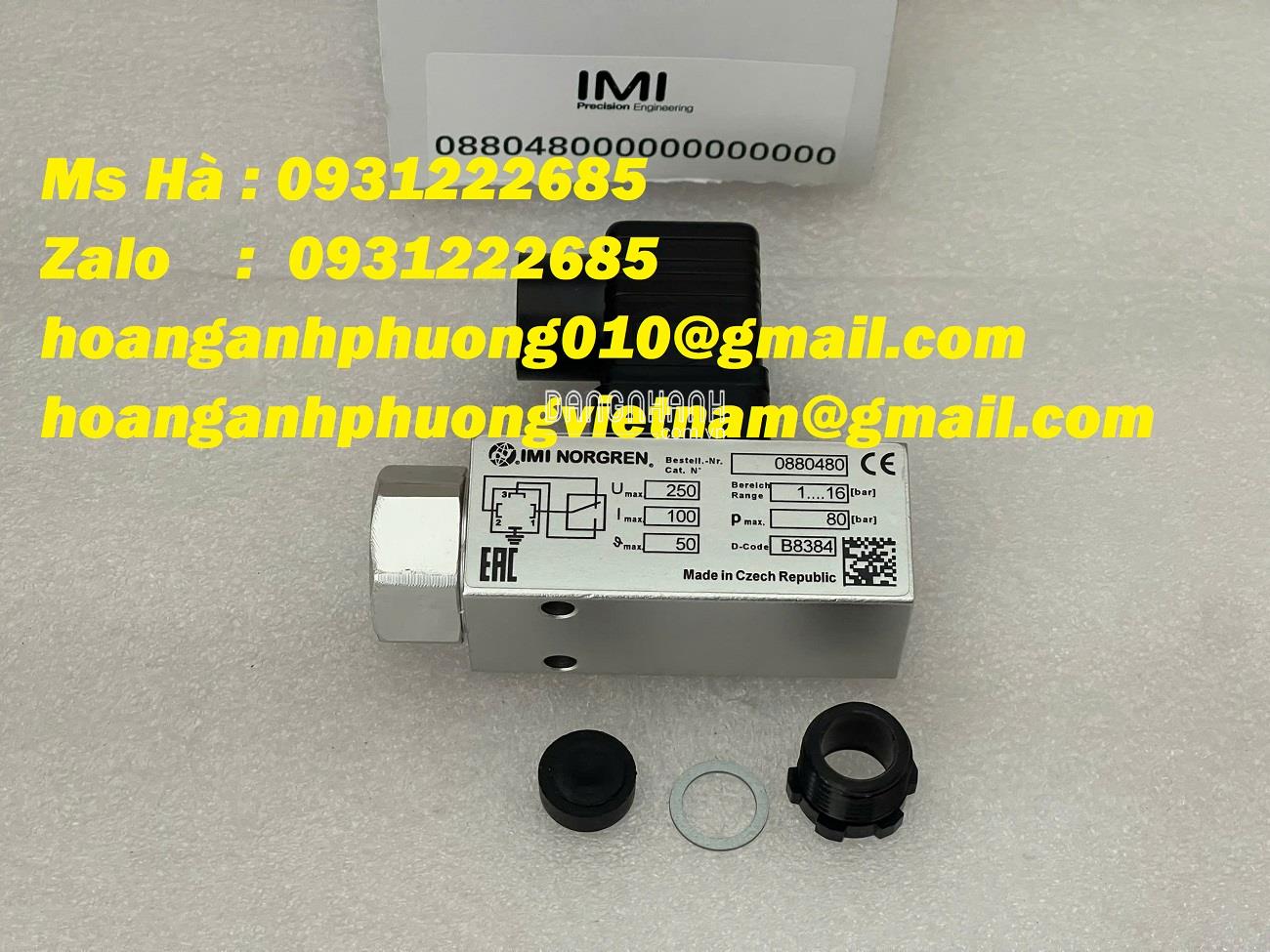 Chính hãng - chuyên cung cấp công tắc áp suất 0880480 IMI Norgren 