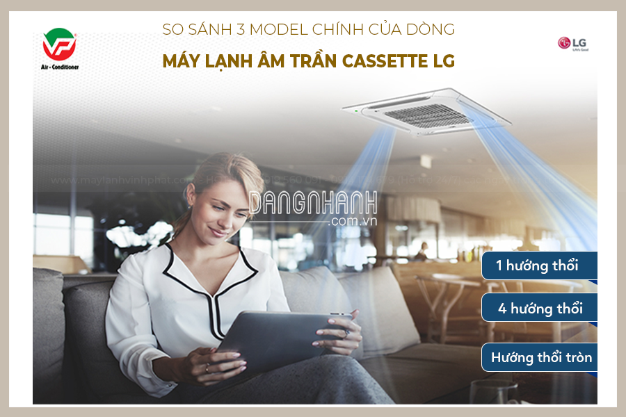 Máy lạnh âm trần LG 4 hướng có những Model gì dành cho sảnh chờ? Giá thành ra sao?