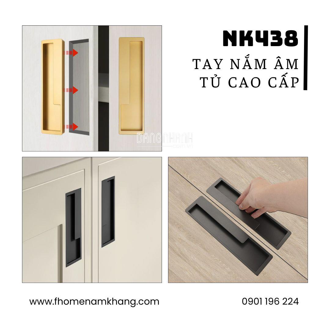 Tay nắm âm tủ cao cấp NK438 | Zalo 0901 196 224