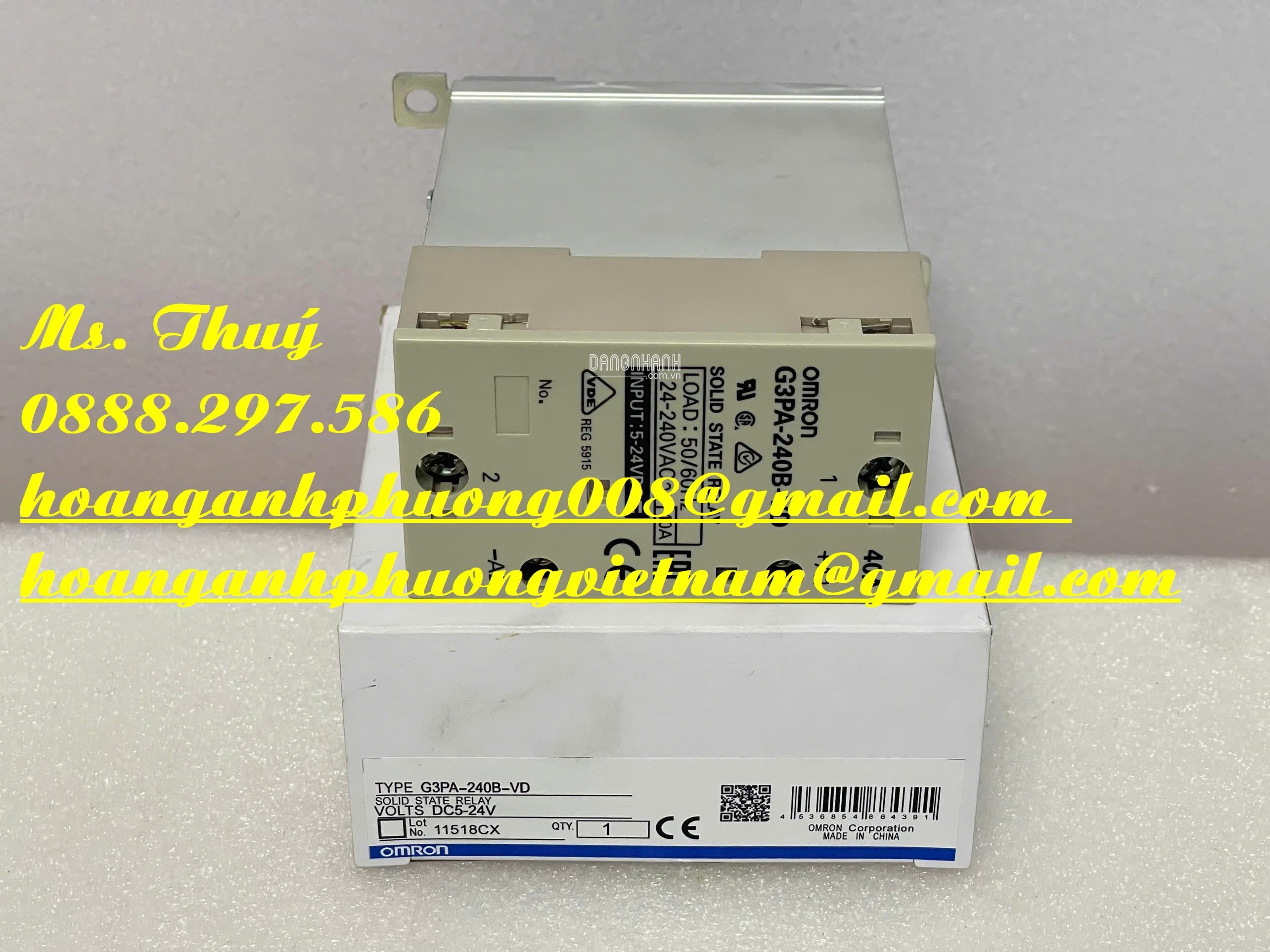 Omron giá tốt - Rơ le bán dẫn G3PA-240B-VD - Hàng mới