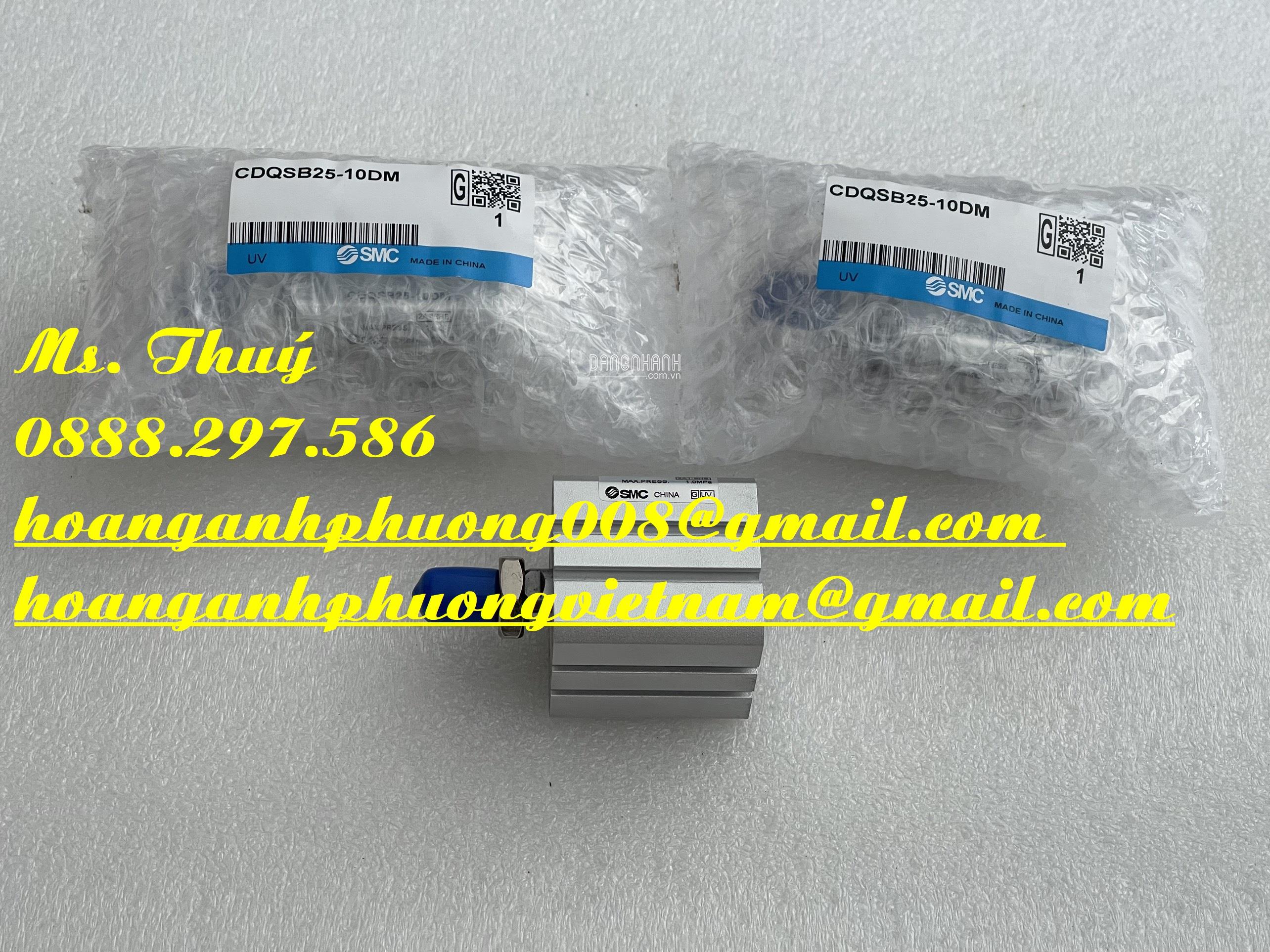 Xi lanh SMC nhập mới - Model: CDQSB25-10DM - Hoàng Anh Phương