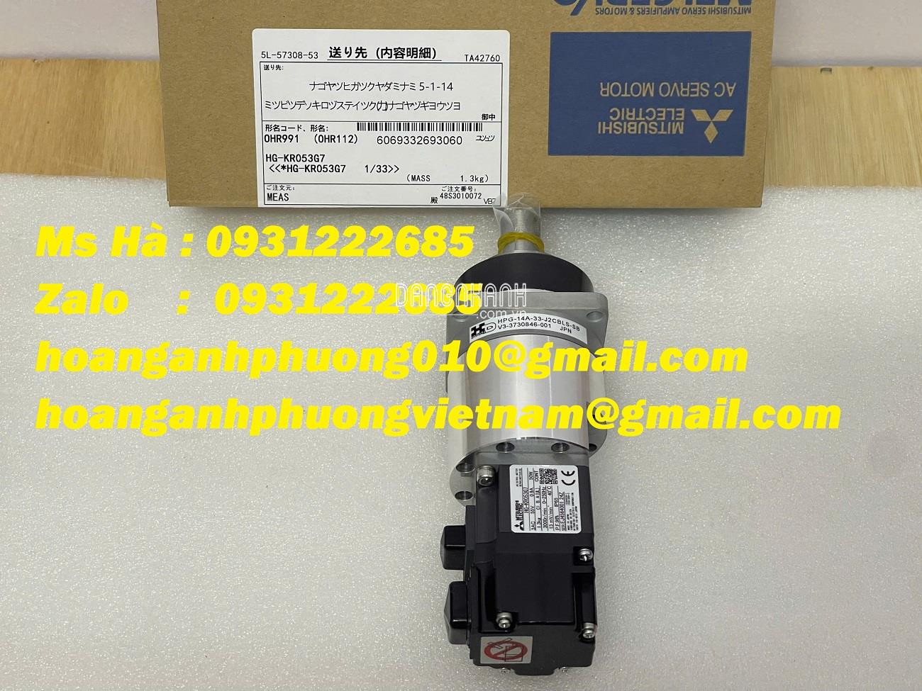 Servo 50W Mitsubishi HG-KR053G7 động cơ giá tốt - bán toàn quốc 