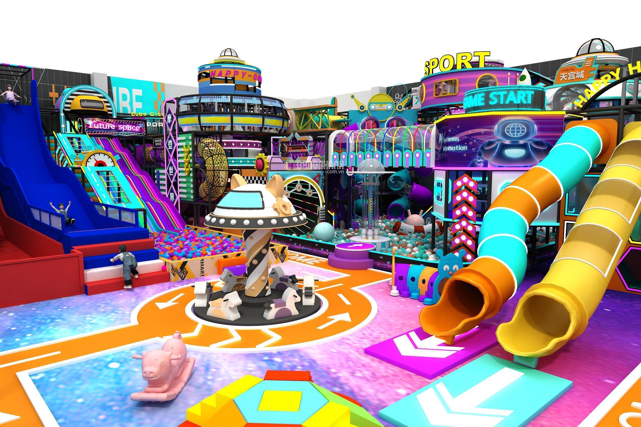 Indoor playground đa dạng chủ đề và màu sắc