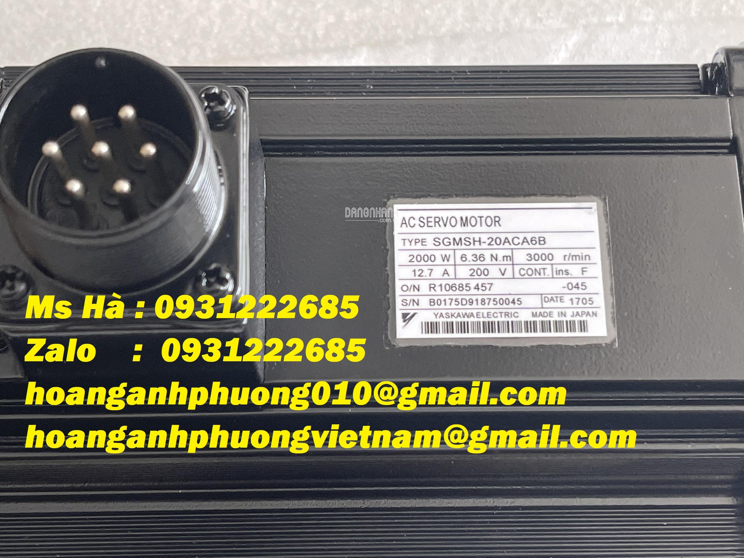  Động cơ 2kW giá tốt SGMSH-20ACA6B Yaskawa - Mua ngay 