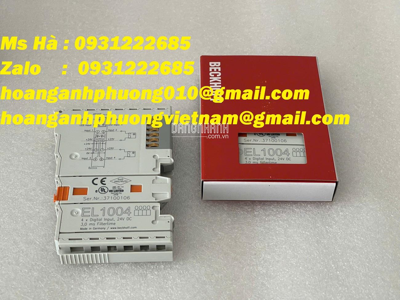 TP HCM - Cung cấp mô đun đầu vào beckhoff EL1004 24VDC 